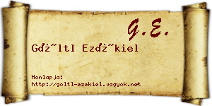 Göltl Ezékiel névjegykártya